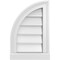 Ekena Millwork Quarter Round Top Left Surface Mount PVC Gable Vent w/ 2"W x 2"P Brickmould Sill Frame, 12"W x 18"H GVPQL12X1803SN - alternate 1